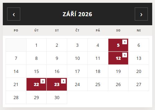 Skutečný měsíční kalendář kurzů